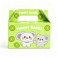 Boîte à repas pour enfants personnalisée pour les fêtes, pour biscuits, bonbons, vente en gros, emballages en papier pour la restauration rapide à emporter