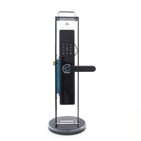 Serrure Intelligente de Sécurité de Grade C pour Appartement, Hôtel, Maison d'hôtes, avec Ouverture à Empreinte Digitale et Mot de Passe en un Seul Clic, pour Porte en Bois, Carte Mémoire, Extérieur