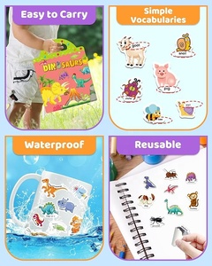 Usine en gros autocollant collection <span class=keywords><strong>livre</strong></span> activité personnalisé mignon vintage journal enfants blanc réutilisable autocollant <span class=keywords><strong>livre</strong></span> pour enfants - Product Image 5