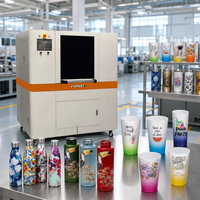 Machine d'impression UV pour bouteilles et cylindres, idéale pour les ateliers de gobelets en PET et de verre