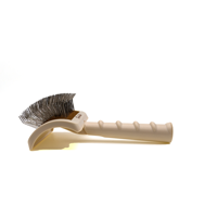 Brosse à poils pour animaux de compagnie ODM 76g 105x168MM, à picots longs en acier courbés, auto-nettoyante, en caoutchouc, économique et portable