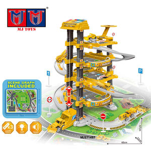 Nuovo Giocattolo 2 in 1: Parcheggio Rotante con Elevatore e Pista per Auto, Set Giocattolo di Traffico Ferroviario per Bambini - Product Image 2