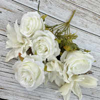 Großhandel Hochwertige 7 Köpfe Seiden blume Red Bunch Roses Bouquet Künstliche Blume Rose Bouquet