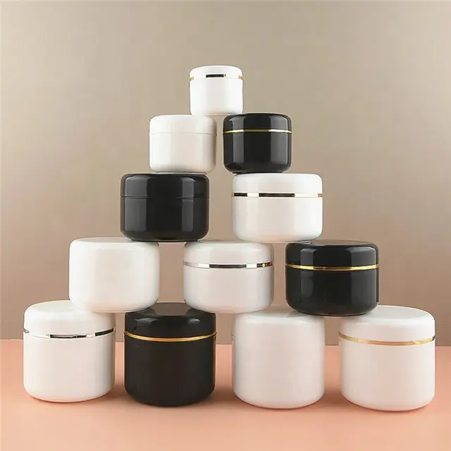 Pot à crème en plastique de luxe de haute qualité avec Logo personnalisé 10G 20G 30G pots à crème pour le visage