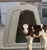 Nichoir robuste en plastique pour veau avec ventilation pour abri individuel de veau nouveau-né, utilisation extérieure