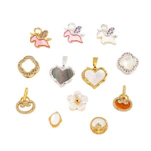 Nantong Mother Of Pearl Unicorn Heart Charm Pendant DIY Jewelry Making Accessories For Bracelet Necklace Craft 80-110 Characters - Product Image 5