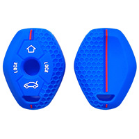 Housse de clé à deux tons en silicone à motif nid d'abeille pour les modèles plus anciens des séries X3, X5, Z3, Z5, E38, E46, E39