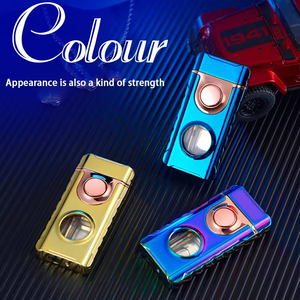 Debang Flint lửa nhẹ hơn đôi lửa màu xanh ngọn lửa hình ảnh không khí buồng khí ngọn đuốc nhẹ hơn với màu xanh LED ánh sáng - Product Image 5