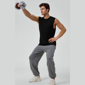 Chaleco Deportivo Holgado para Hombre <span class=keywords><strong>G</strong></span> TOP, Modal, Sensación Fresca, Transpirable, Hombros Anchos, Sin Mangas, Top de Fitness, Camiseta para Correr al Aire Libre - Product Image 2
