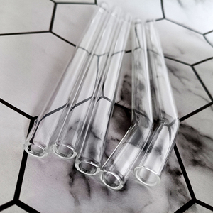 Sản phẩm hot tái sử dụng BOBA ống hút Glass 14 Mét thẳng cong Glass ống hút thân thiện với môi Glass uống ống hút - Product Image 4
