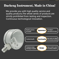 DACHENG YZ-60Z High Precision Boiler Air Manometer Analog Bourdon Tube Vacuum Gauge Stainless Steel Customizable Dial