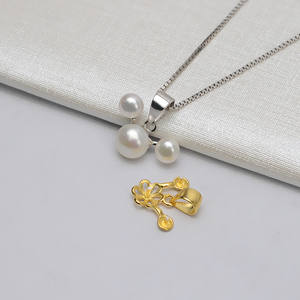 Colgante de Mickey de Plata S925, Personalizado, con Múltiples Cuentas, para Joyería DIY, Bandeja Vacía para Perlas, Accesorio para Perlas Semisuelta - Product Image 1