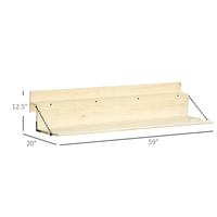 Table de balcon suspendue Combohome en bois d'épinette, pliable, pour balustrade, table de bar peu encombrante, bureau de service pour petits balcons