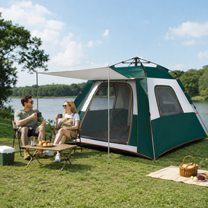 Carpa de <span class=keywords><strong>Camping</strong></span> de Cuatro Estaciones de Montaje Rápido, con Postes de Fibra de Carbono, Base Impermeable, Apertura Automática, Refugio Exterior para 3-4 Personas, Protección UV - Product Image 2