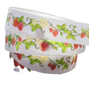 Cinta de papel de goma impermeable activada por agua de una sola cara, serie de poesía floral con purpurina y arena, un rollo - Product Image 1