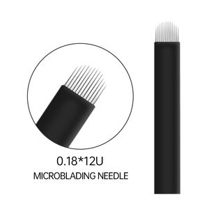 Disposables टैटू सुइयों भौं सुइयों स्थायी मेकअप सुई ब्लेड काले 0.18mm 9/11/12/14/16/18/21 पिन 12U/14U/16U/18U - Product Image 5