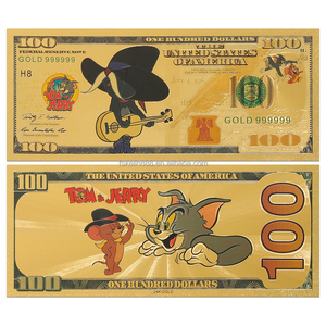 Tarjeta de plástico con diseño gratuito de Tom y <span class=keywords><strong>Jerry</strong></span>, billete de anime chapado en oro con diseño personalizado - Product Image 3