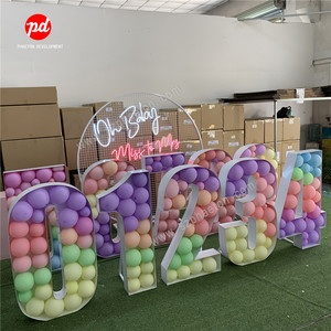 Letras de mosaico decorativas para fiesta de cumpleaños, números de letras de globo de amor para suministros de boda - Product Image 2