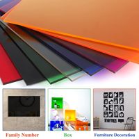 Lot de 8 feuilles d'acrylique translucide coulé de 8 x 12 pouces, épaisseur de 1/8 pouce, feuilles de plexiglas, feuilles de plastique colorées, art, bricolage, affichage - 8