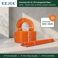 Tuyau de gaz haute pression professionnel Orange PE-AL-PE pour chauffage au sol, tube multicouche - Plomberie en plastique durable, flexible et écologique
