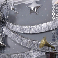 EASTTERN Vente en gros Rideau à franges en feuille d'aluminium pour décorations de fête, toile de fond photo, anniversaire, nouvel an, Noël, mariage
