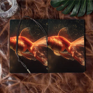 A6 Journal Ideal para planes de programas de bienestar de los coordinadores de bienestar de oficina y asistencia con peces dorados con aletas que fluyen Pat - Product Image 6