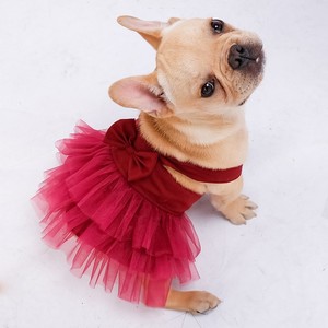 Vestido de Tul con Lazo para Perro, Falda Tutú para Cachorro, Ropa de Princesa para Gato - Product Image 3