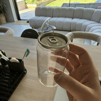 Venta al por mayor de fábrica: Tapa de aluminio para latas de plástico, vaso de plástico transparente de 16 oz para bebidas.