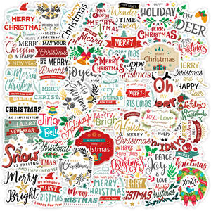 2024 nuevo 50 Uds saludos de Navidad <span class=keywords><strong>frases</strong></span> pegatinas de grafiti <span class=keywords><strong>para</strong></span> decoración de <span class=keywords><strong>pared</strong></span> de botella pegatina de regalo de Festival - Product Image 1