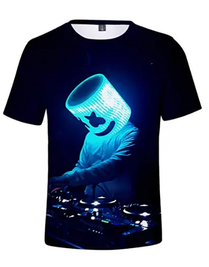 Camiseta personalizada con Panel LED brillante para fiesta, remera con sonido activado