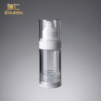 Bouteilles sous vide à double tube de 1 oz + 1 oz, directement de l'usine, flacons à fond plat pour sérum et lotion pour les soins de la peau, logo personnalisé disponible