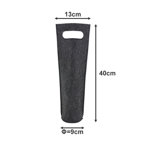 Hot-bán bền màu xám cảm thấy vải rượu vang đỏ trường hợp mang theo bin lạnh uống nước giải khát gói quà tặng túi với xử lý cho bữa ăn tối Dã Ngoại - Product Image 1