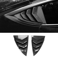 Créoles de vitre latérale arrière en fibre de carbone super brillant, à Air pour Tesla Model Y
