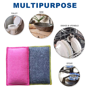 Éponges en microfibre compressées magiques double face pour le nettoyage de la vaisselle, éponge à vaisselle chinoise personnalisée non rayante - Product Image 2