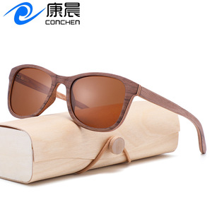 Gafas de Sol con Marco de Madera, Lentes Polarizadas TAC con Protección UV400, Estilo Clásico Unisex W3099 - Product Image 5