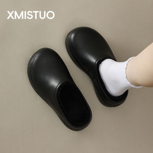 5,0 aumento de altura suela gruesa estilo de piel dedo del pie impermeable antideslizante invierno al aire libre hogar forro polar cálido para transferencia - Product Image 6