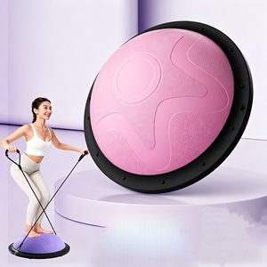 Pelota de Equilibrio Semicircular para Pilates, Fitness, Entrenamiento del Core y Yoga, Incluye Banda de Resistencia - Product Image 1