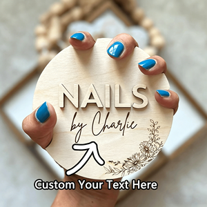 Support photo 3D découpé au laser pour ongles, panneau <span class=keywords><strong>de</strong></span> présentation rond personnalisé pour manucure, accessoire photo portable pour <span class=keywords><strong>salon</strong></span> <span class=keywords><strong>de</strong></span> manucure, personnalisable - Product Image 1