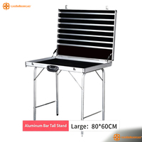 Présentoir et boîte de rangement personnalisés en aluminium pour stand de marché avec accessoires