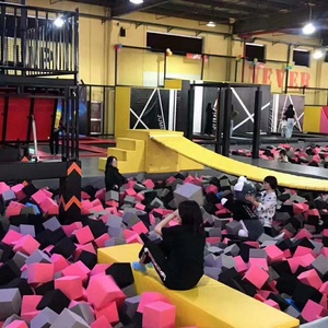 Parc de trampolines en mousse sur le thème de l'océan, carré, multicolore, personnalisé pour garçons et filles, marque Kaluen, sans filet de protection - Product Image 3