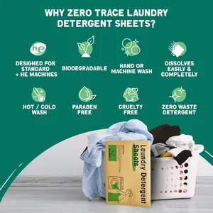 可生物降解零废塑料无液纸带片材洗涤剂环保植物洗衣粉片材