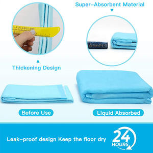 Almohadillas higiénicas para dormir para mascotas, alfombrilla de inodoro para cachorros, superabsorbente, desechable, transpirable, a prueba de fugas - Product Image 3