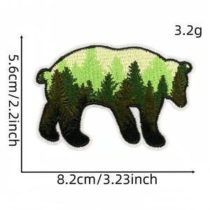 Parches de Fieltro Bordados Termoadhesivos con Diseño de Oso <span class=keywords><strong>Gorila</strong></span>, Temática Animal, para Decoración de Gorras y Ropa, Precio al por Mayor - Product Image 2