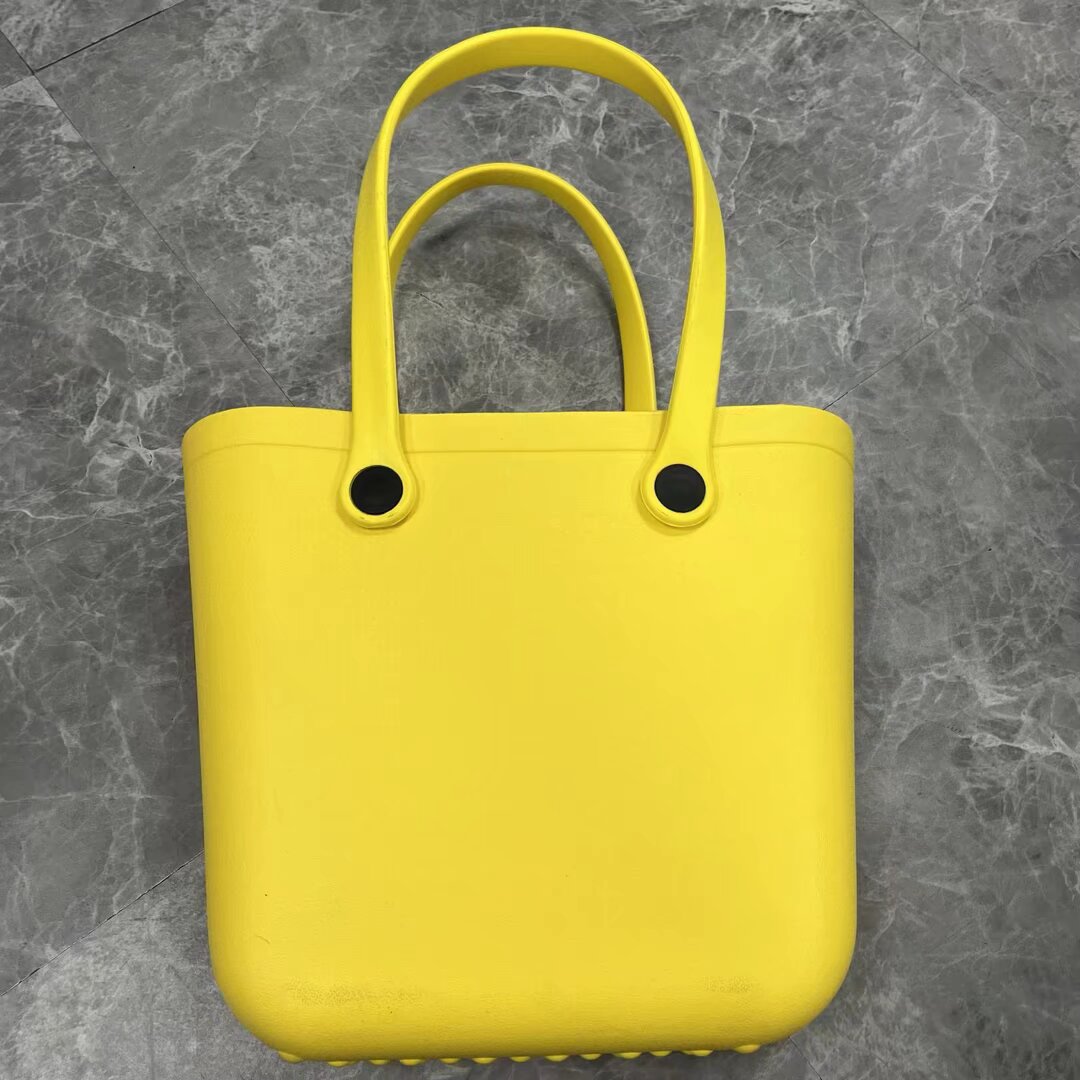 lemon yellow-bag body with eva handles and with 1 side holes