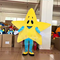 Costume de mascotte étoile jaune joyeux, taille XL adulte, personnalisable, unisexe, pour fêtes de carnaval, événements, cosplay (MOQ 1 pièce)