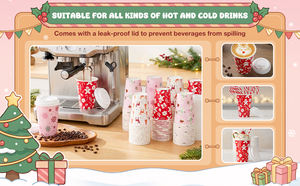 PLA compostable paper cups Custom Logo Biodegradable 6oz-32oz Wood <b>Pulp</b> Paper Cups Single Wall Cups for Hot/Cold Beverages - Product Image 6