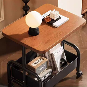 Mesa Auxiliar Económica para Sofá, Mesa Auxiliar Móvil de 2 Niveles, Mesa de Centro Metálica con Almacenamiento para Sala de Estar o Dormitorio - Product Image 3