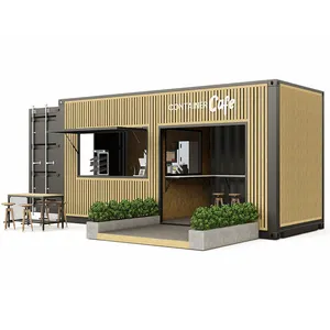 High quality 20ft prefabricated house mobile store shipping container cafe shop