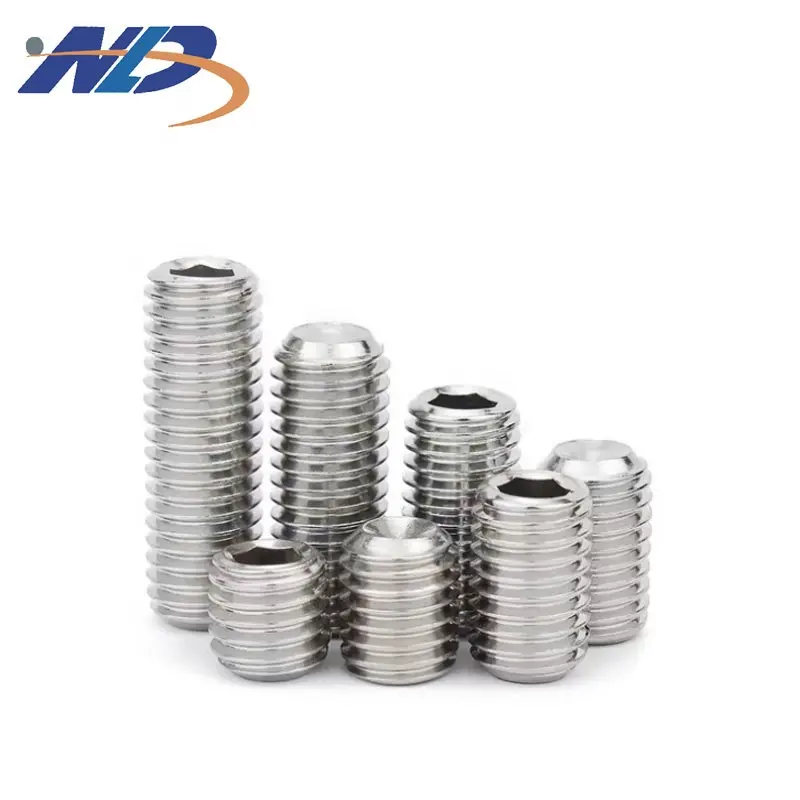 NLD Customization SUS304 A2 steel DIN913 Flat Rope Slotted Headless Integrated Stainless Steel Fine Thread Grub Screws