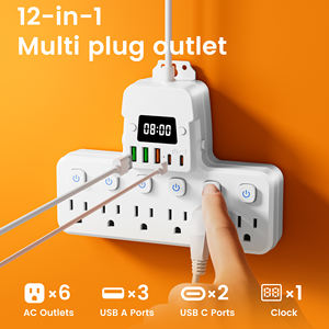 3M 아메리칸 스탠다드 서지 프로텍터 USB 시계 전원 스트립 연장 코드 포트 전기 연장 소켓 (가정용) - Product Image 5